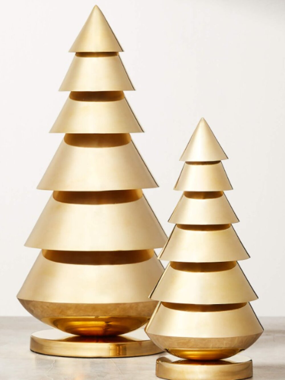 ISO CB2 Felix Polished Brass Christmas Tree 8" and 12"